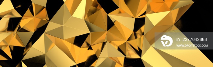 gold polygon geometric abstract background