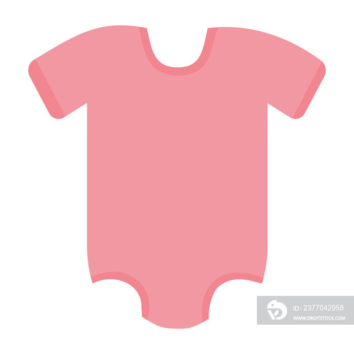 Realistic pink blank babodysuit.