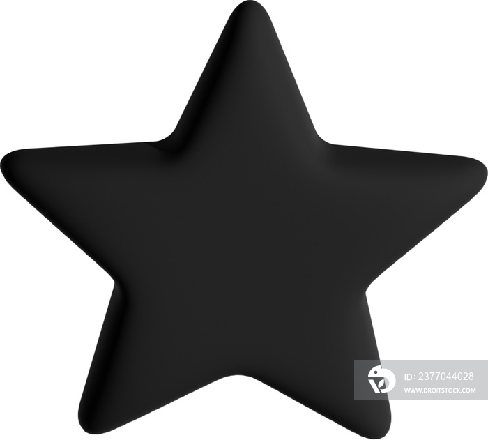 3d black star icon  design