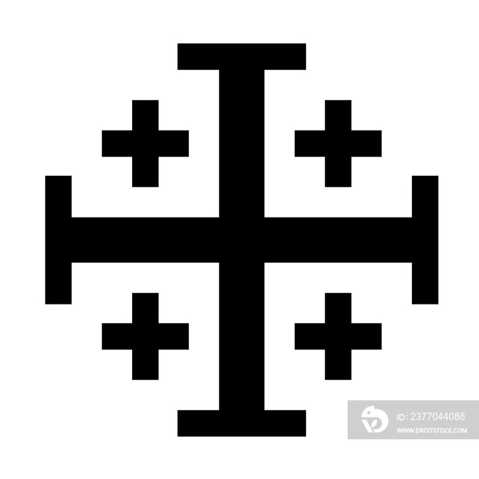 Crusader cross symbol icon