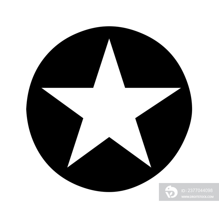 Star in circle icon