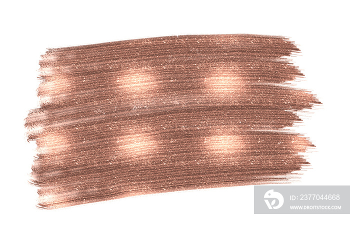 Rose gold glitter brush stroke