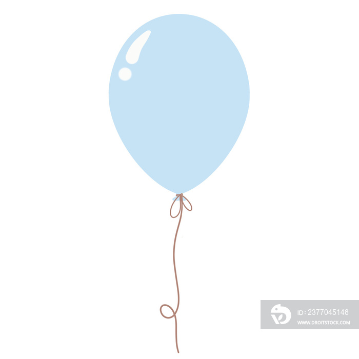 Pastel Blue and Pink Balloon.