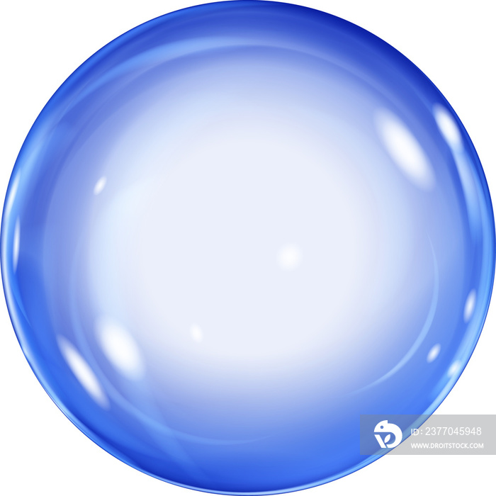 Big blue sphere with glares