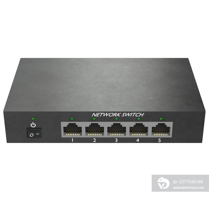 3d rendering illustration of a network switch