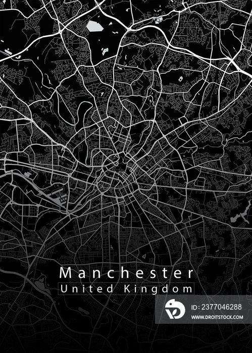 Manchester United Kingdom City Map