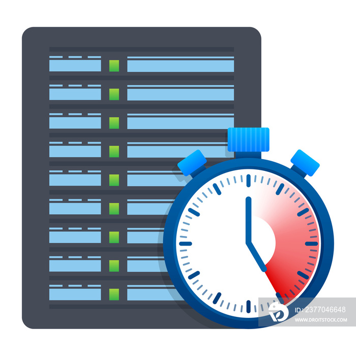 Real time data icon. Big data, database collection. Vector stock illustration.