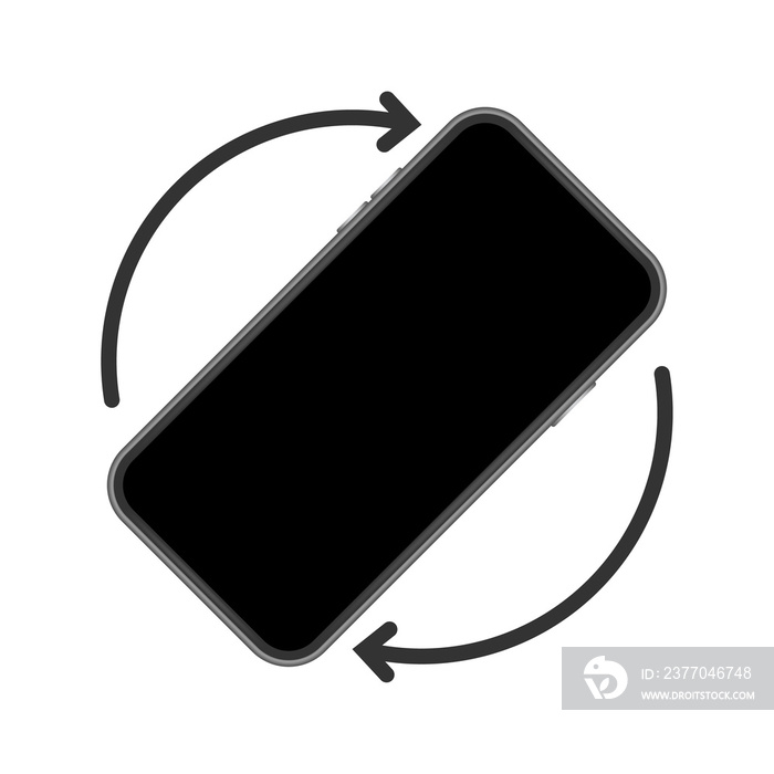 Rotate smartphone isolated icon. Device rotation symbol. Turn your device