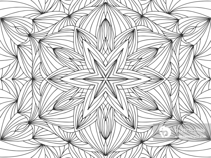 Background Mandala flower. Pattern coloring book for stress.