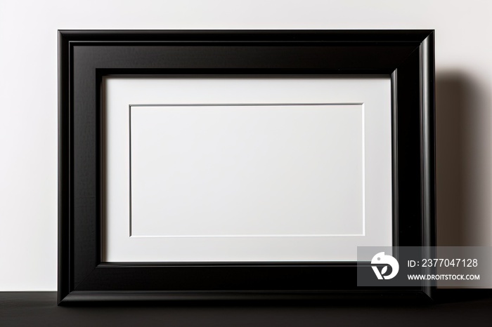 blank black horizontal picture frame