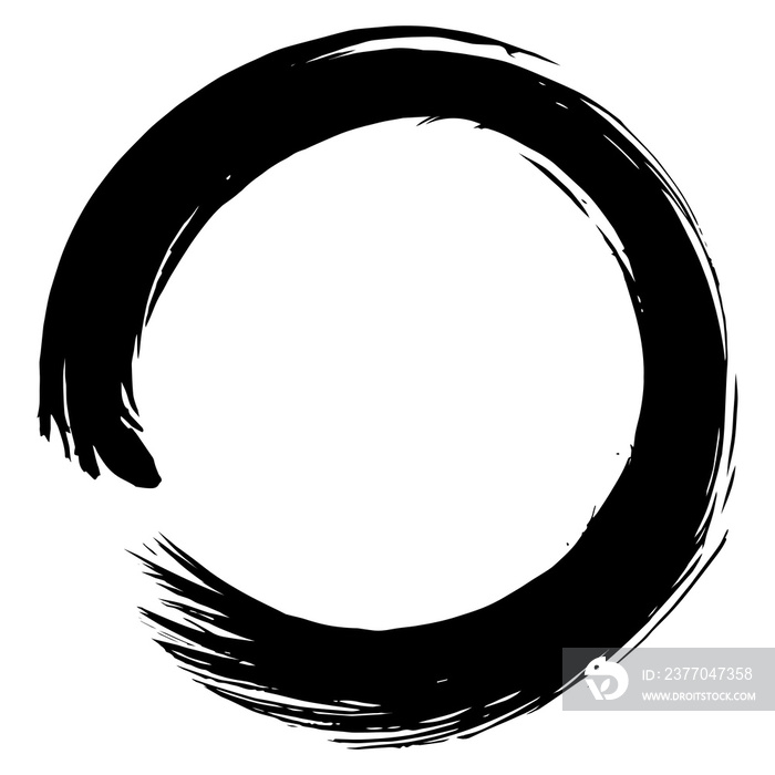 Enso Zen Japanese Circle Brush Paint Logo Icon Illustration Art