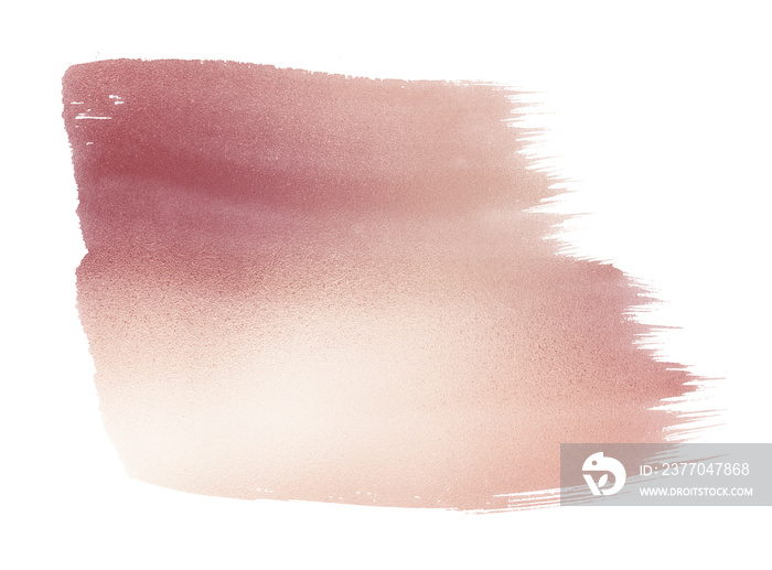 Hand drawing gradient rose gold stroke paint glittering background