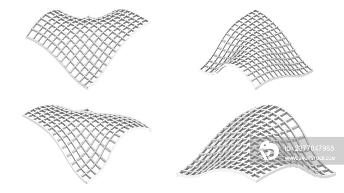 Waffle Structure - Isometric Views