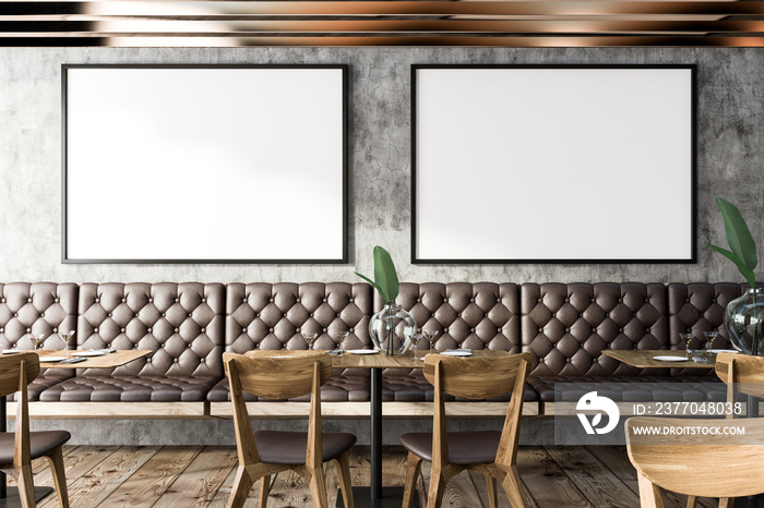 Grunge restaurant interior, poster gallery