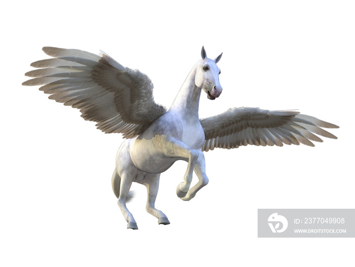 ed render white horse pegasus