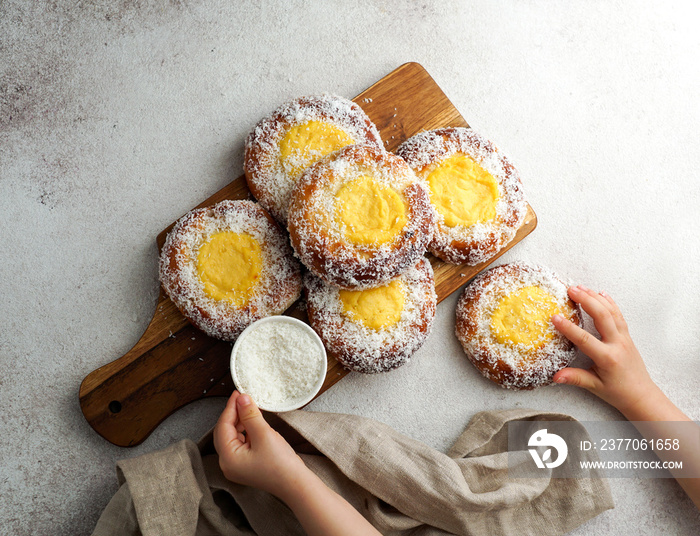 norway sweet bun skoleboller, traditional scandinavian pastry