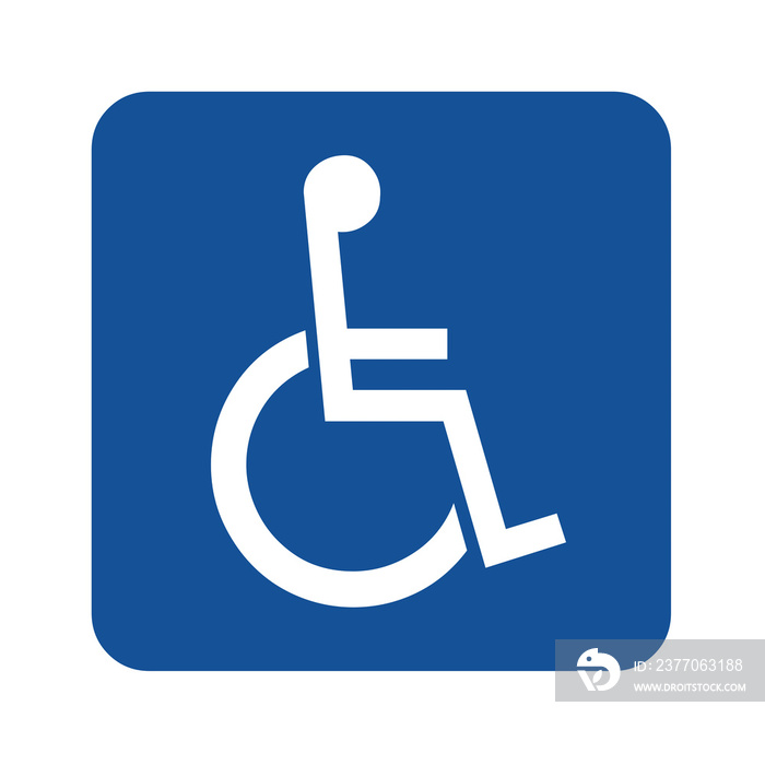 Handicap or wheelchair person symbol