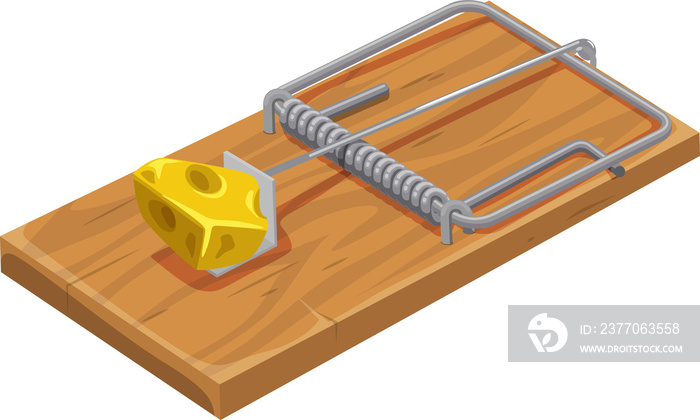 Mousetrap icon, pest control extermination trap