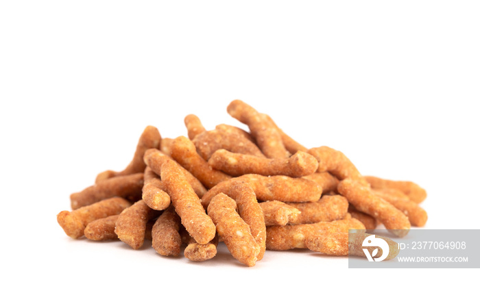 Cheese Sesame Sticks on a White Background