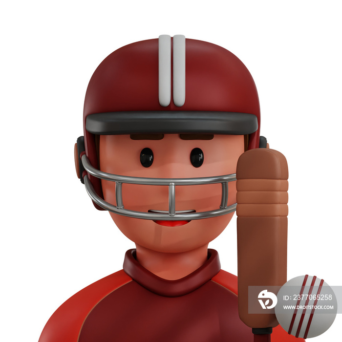 Cricket Player 3D Avatar