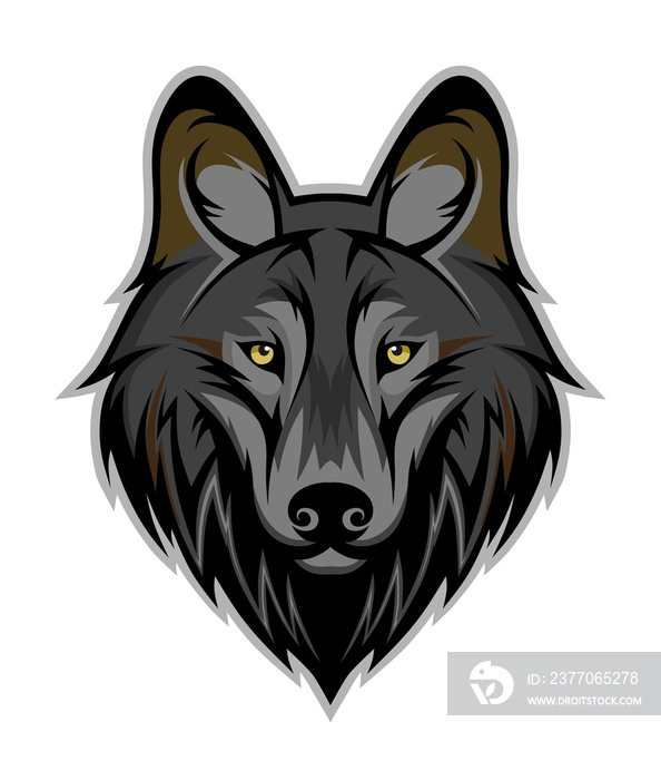 wolf logo grey - illustration