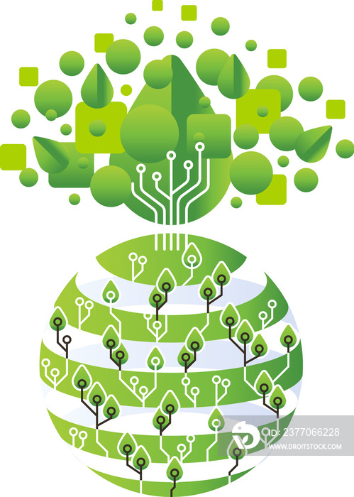 Sustainnovation idea concept illustration