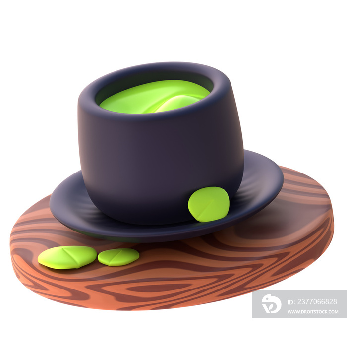 Matcha In 3d render for graphic asset web presentation or other