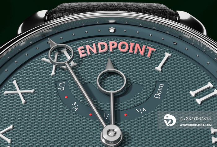 Achieve Endpoint, come close to Endpoint or make it nearer or reach sooner - a watch symbolizing short time between now and Endpoint., 3d illustration