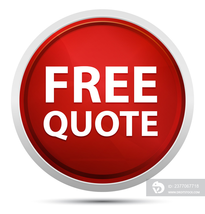 Free Quote Promo Red Round Button