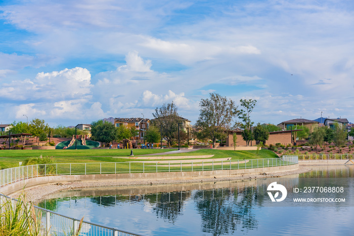 Beautiful landscape around Cetnre Park of Henderson