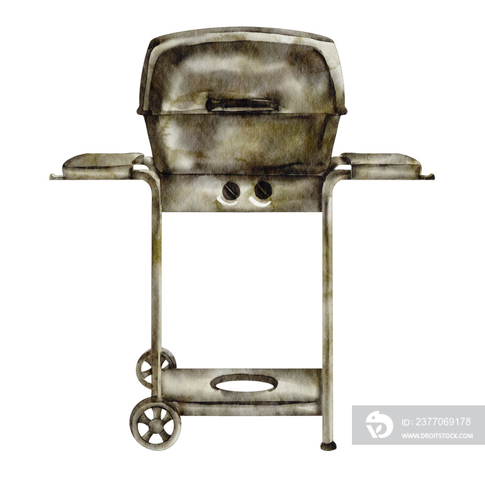 watercolor barbecue grill