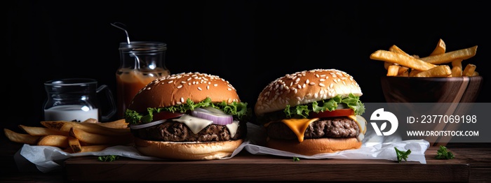 Burger Banner Background