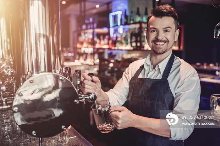 Bartender in pub