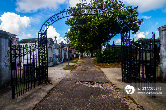 Entrance to Lafayette cemetery