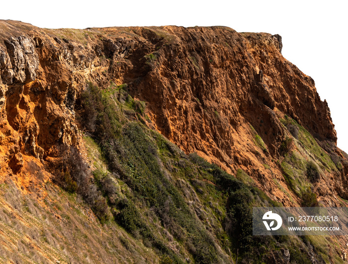 Rocky cliff isolated