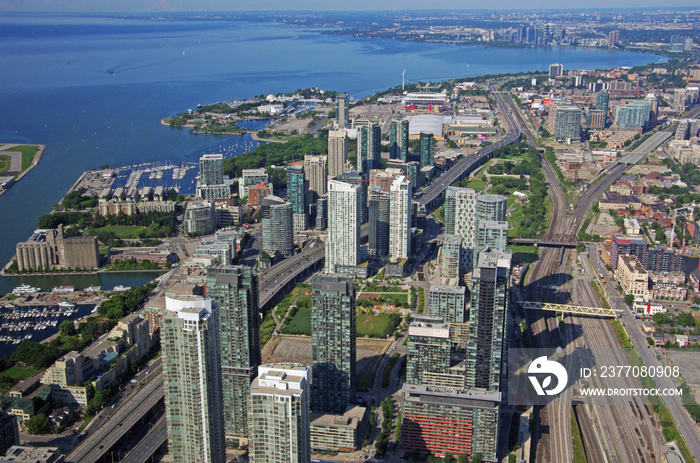 Vue aérienne toronto ontario port