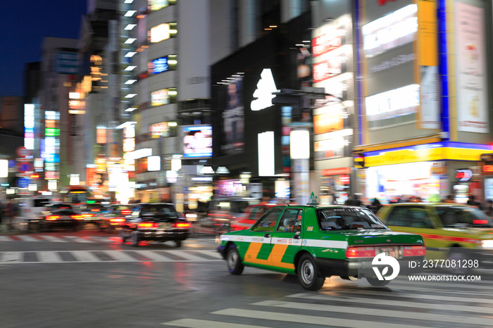 渋谷109交差点夕景