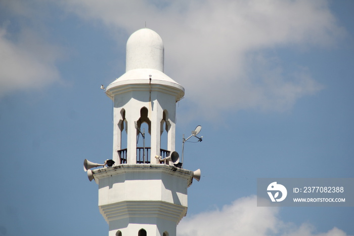 tower where the call to prayer in the mosque