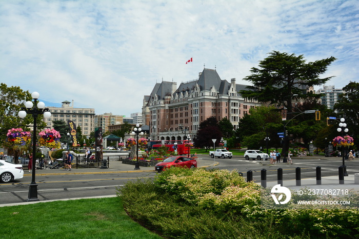 Victoria’s classic Empress Hotel,. parliament grounds among things to see and do in Victoria BC, Canada.