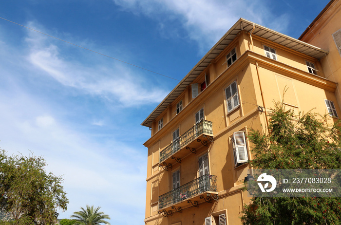 mediterranean style building - Menton - French Riviera