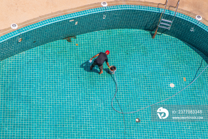 Renovation, maintenance, repair, and tiling work of a swimming pool