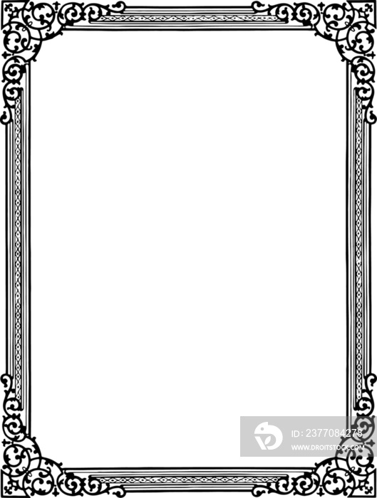 ornate vintage frame with a transparent background