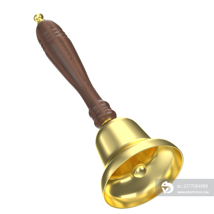 3d rendering illustration of a school handbell