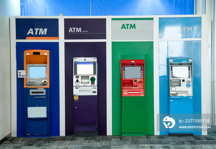 ATM machine for cash in a station. Different bank.