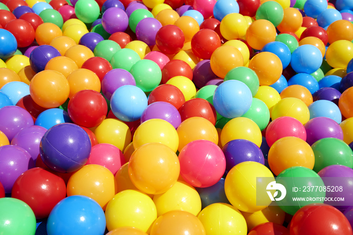 Colorful plastic balls  background