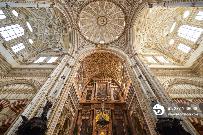 Mosque-cathedral, indoor view, Córdoba, Andalusia, Spain, Europe