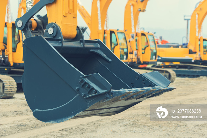 excavator bucket close-up