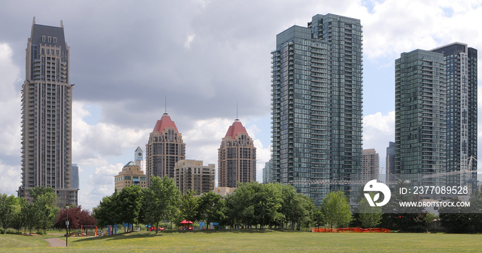 View of the Mississauga, Canada skyline