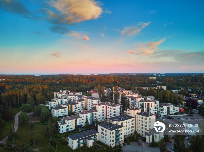 Beautiful aerial view of Espoo