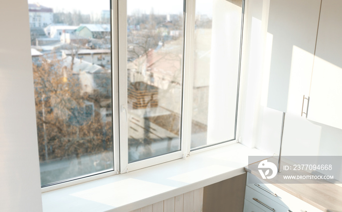 Room window in modern flat